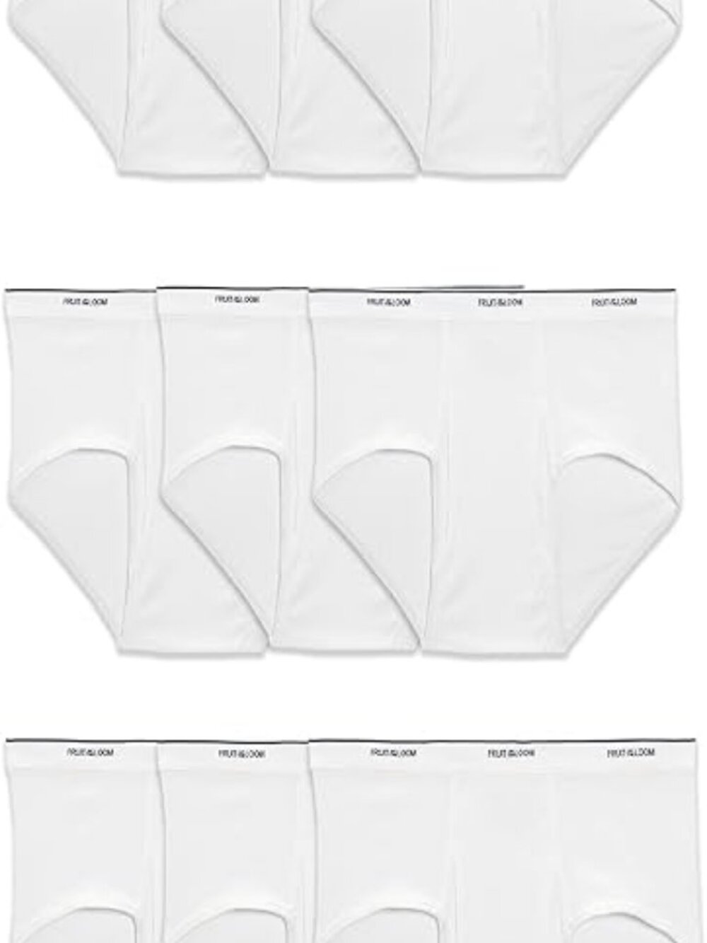 Fruit of the Loom Men's White Briefs, 9 Pack, Size Large, NWT - Picture 3 of 5